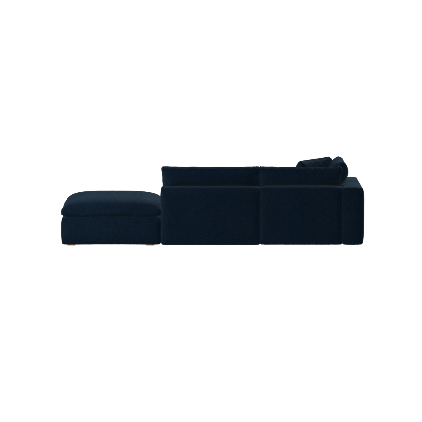 Canapé d'angle modulable Ari avec pouf - Large choix de tissus