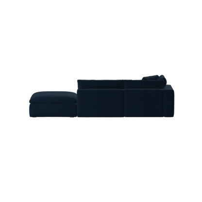 Canapé d'angle modulable Ari avec pouf - Large choix de tissus
