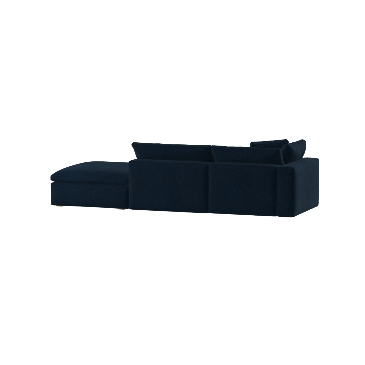 Canapé d'angle modulable Ari avec pouf - Large choix de tissus