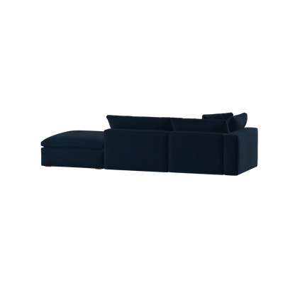Canapé d'angle modulable Ari avec pouf - Large choix de tissus