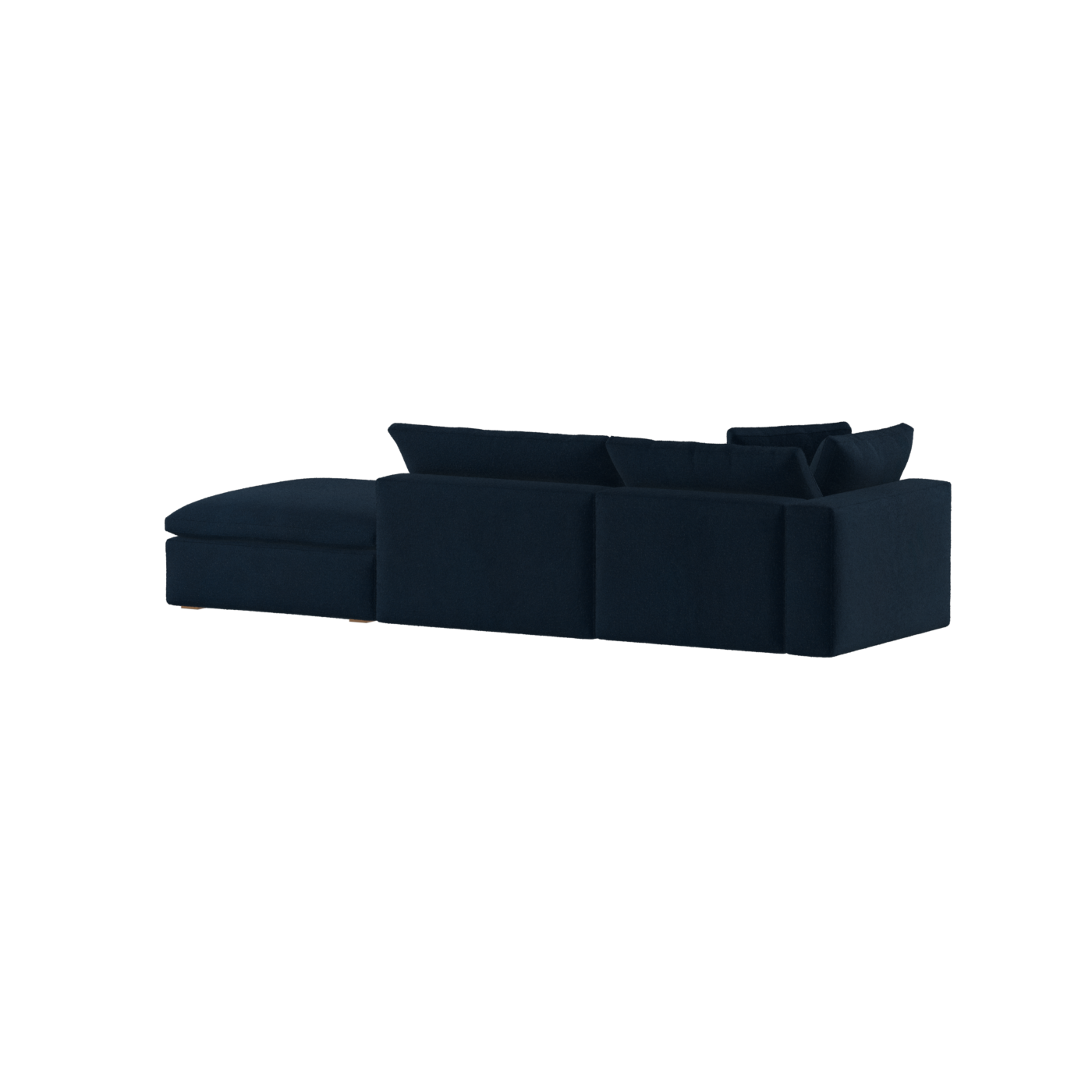 Canapé d'angle modulable Ari avec pouf - Large choix de tissus