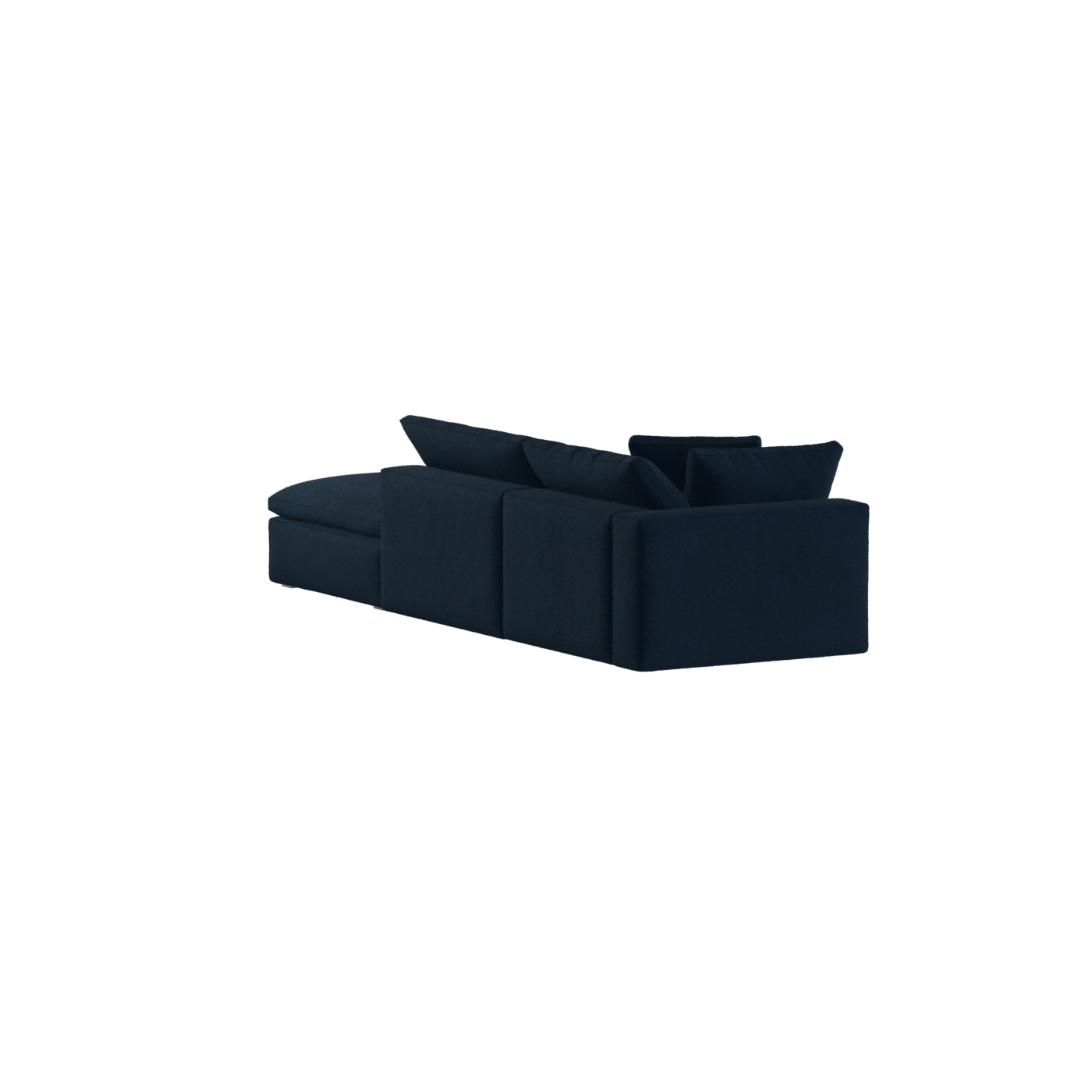 Canapé d'angle modulable Ari avec pouf - Large choix de tissus