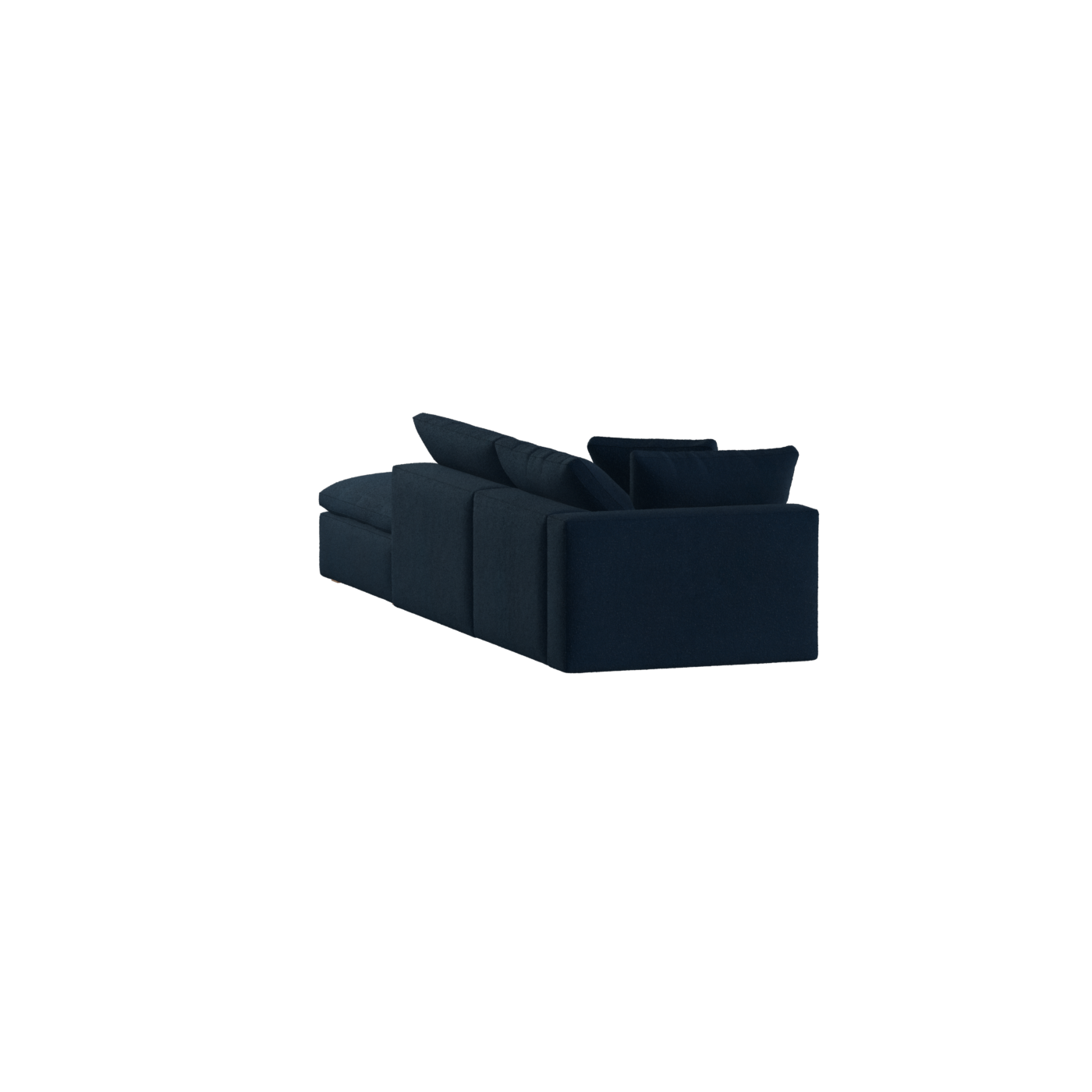 Canapé d'angle modulable Ari avec pouf - Large choix de tissus