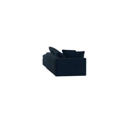 Canapé d'angle modulable Ari avec pouf - Large choix de tissus