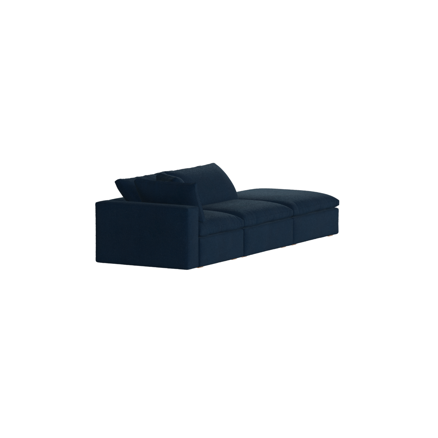Canapé d'angle modulable Ari avec pouf - Large choix de tissus