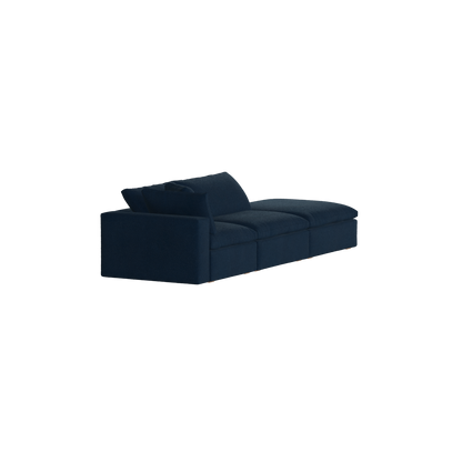 Canapé d'angle modulable Ari avec pouf - Large choix de tissus