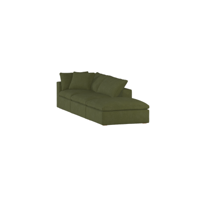Canapé d'angle modulable Ari avec pouf - Large choix de tissus
