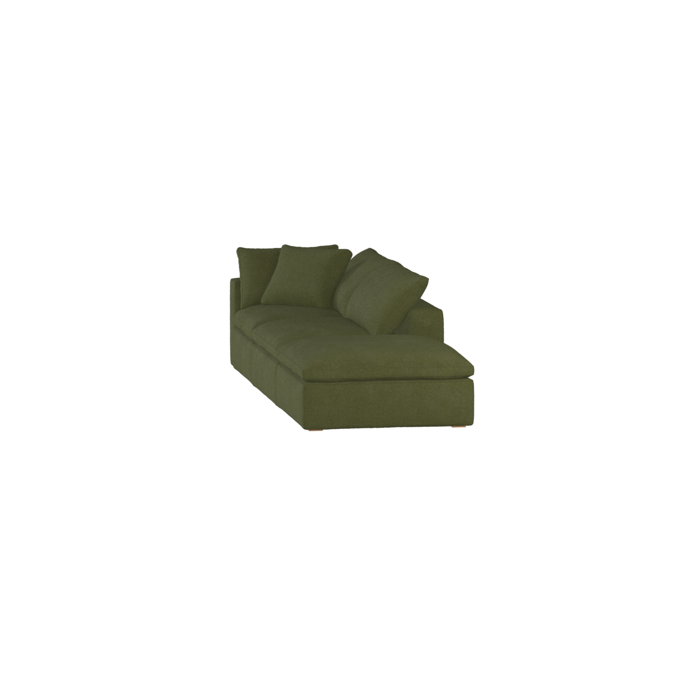 Canapé d'angle modulable Ari avec pouf - Large choix de tissus