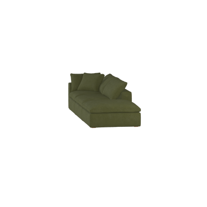 Canapé d'angle modulable Ari avec pouf - Large choix de tissus