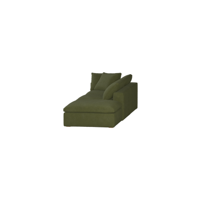 Canapé d'angle modulable Ari avec pouf - Large choix de tissus