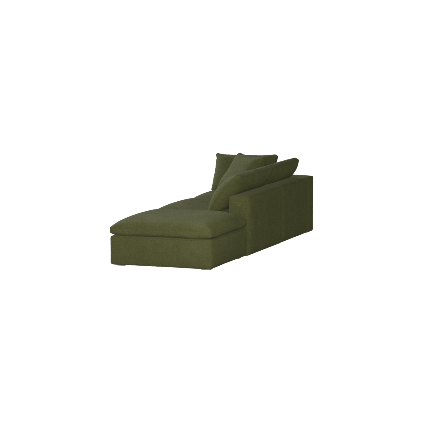 Canapé d'angle modulable Ari avec pouf - Large choix de tissus