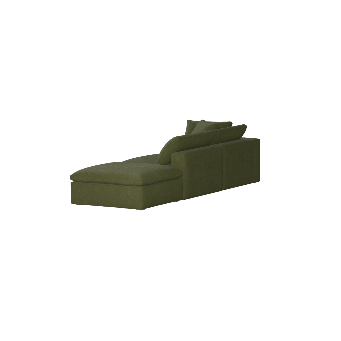 Canapé d'angle modulable Ari avec pouf - Large choix de tissus