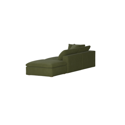 Canapé d'angle modulable Ari avec pouf - Large choix de tissus