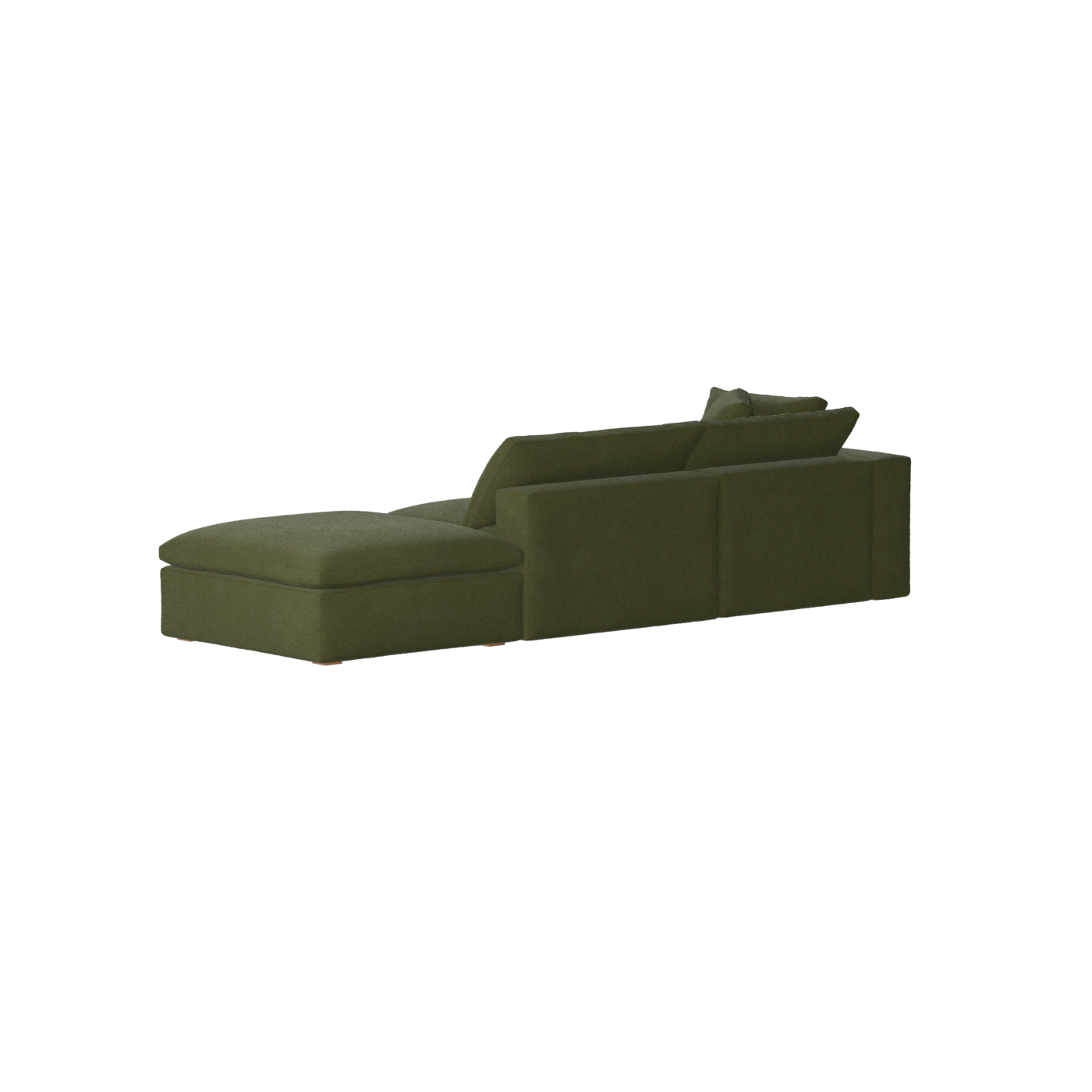 Canapé d'angle modulable Ari avec pouf - Large choix de tissus