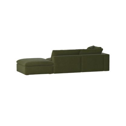 Canapé d'angle modulable Ari avec pouf - Large choix de tissus