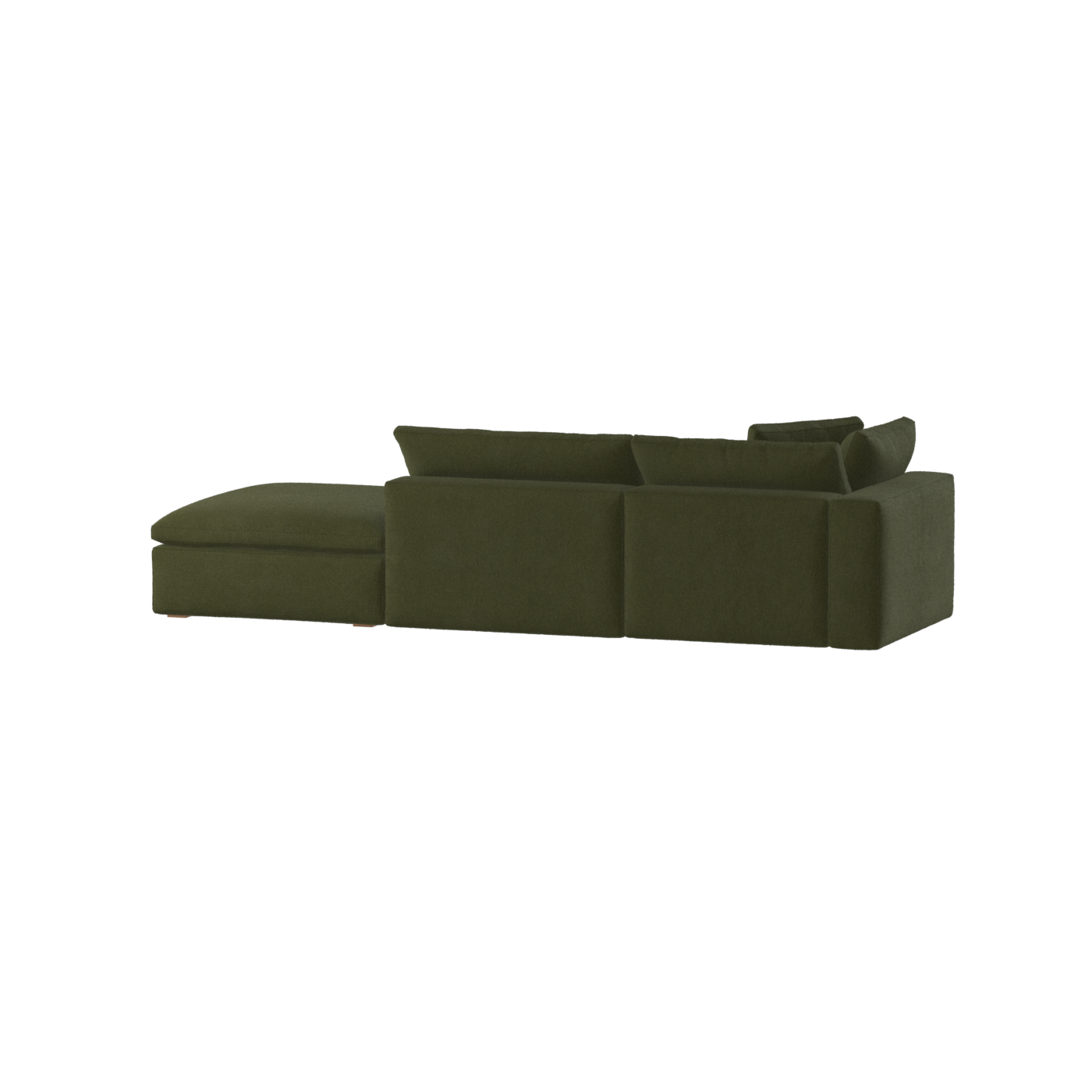 Canapé d'angle modulable Ari avec pouf - Large choix de tissus