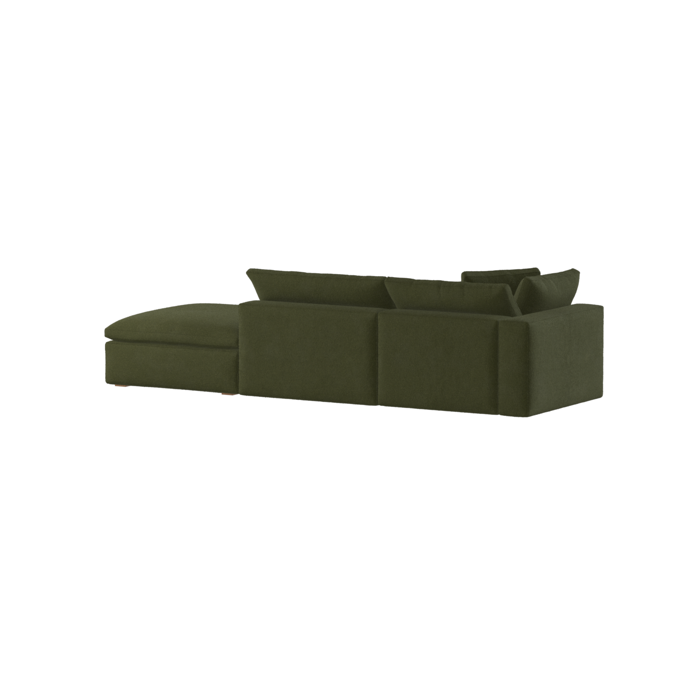Canapé d'angle modulable Ari avec pouf - Large choix de tissus