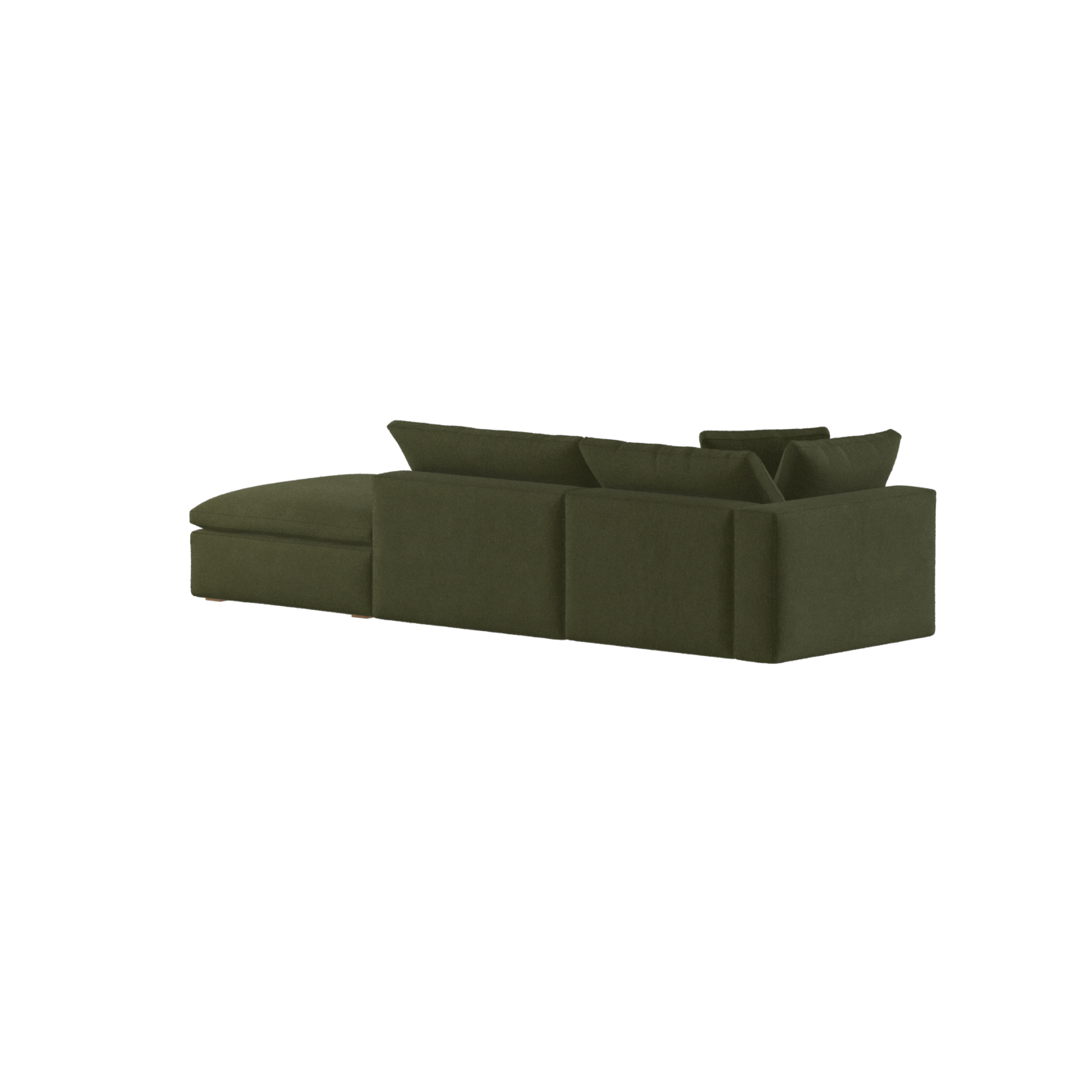 Canapé d'angle modulable Ari avec pouf - Large choix de tissus