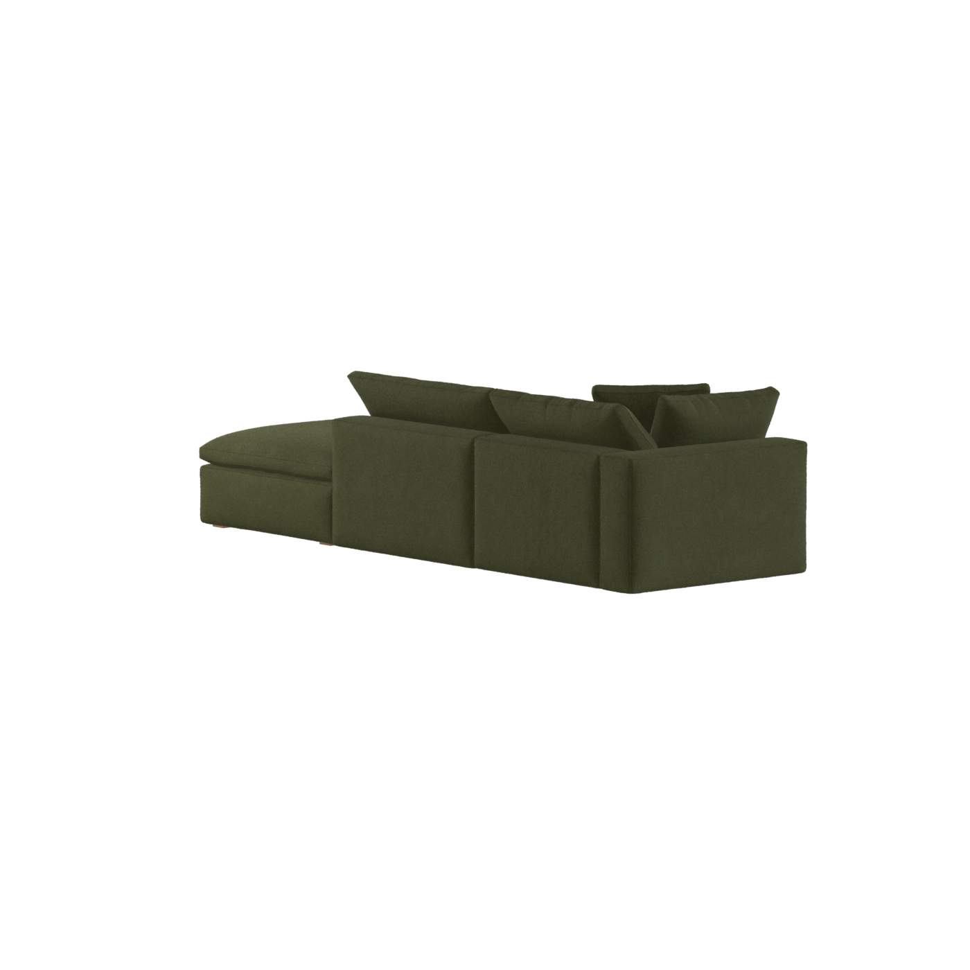 Canapé d'angle modulable Ari avec pouf - Large choix de tissus