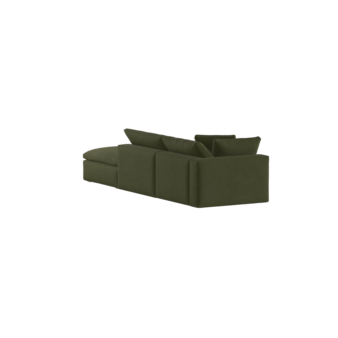 Canapé d'angle modulable Ari avec pouf - Large choix de tissus