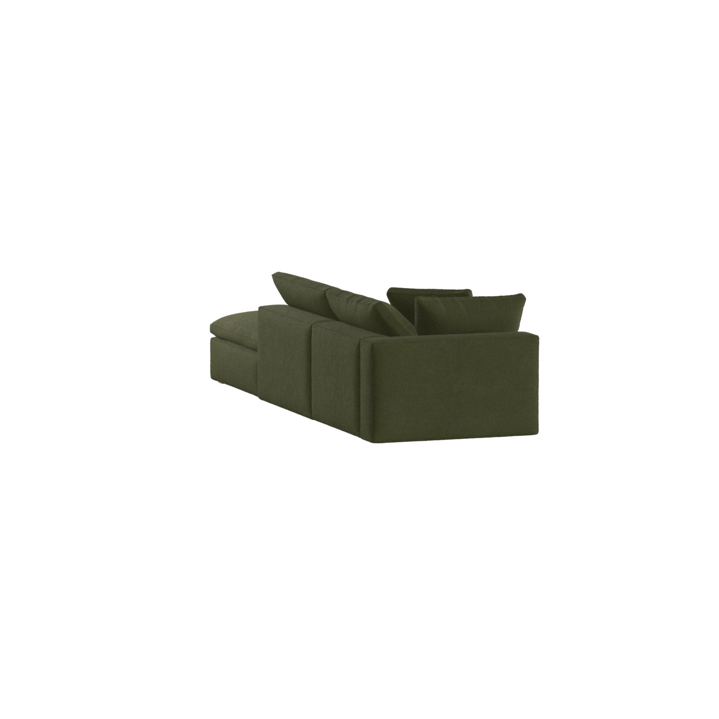 Canapé d'angle modulable Ari avec pouf - Large choix de tissus