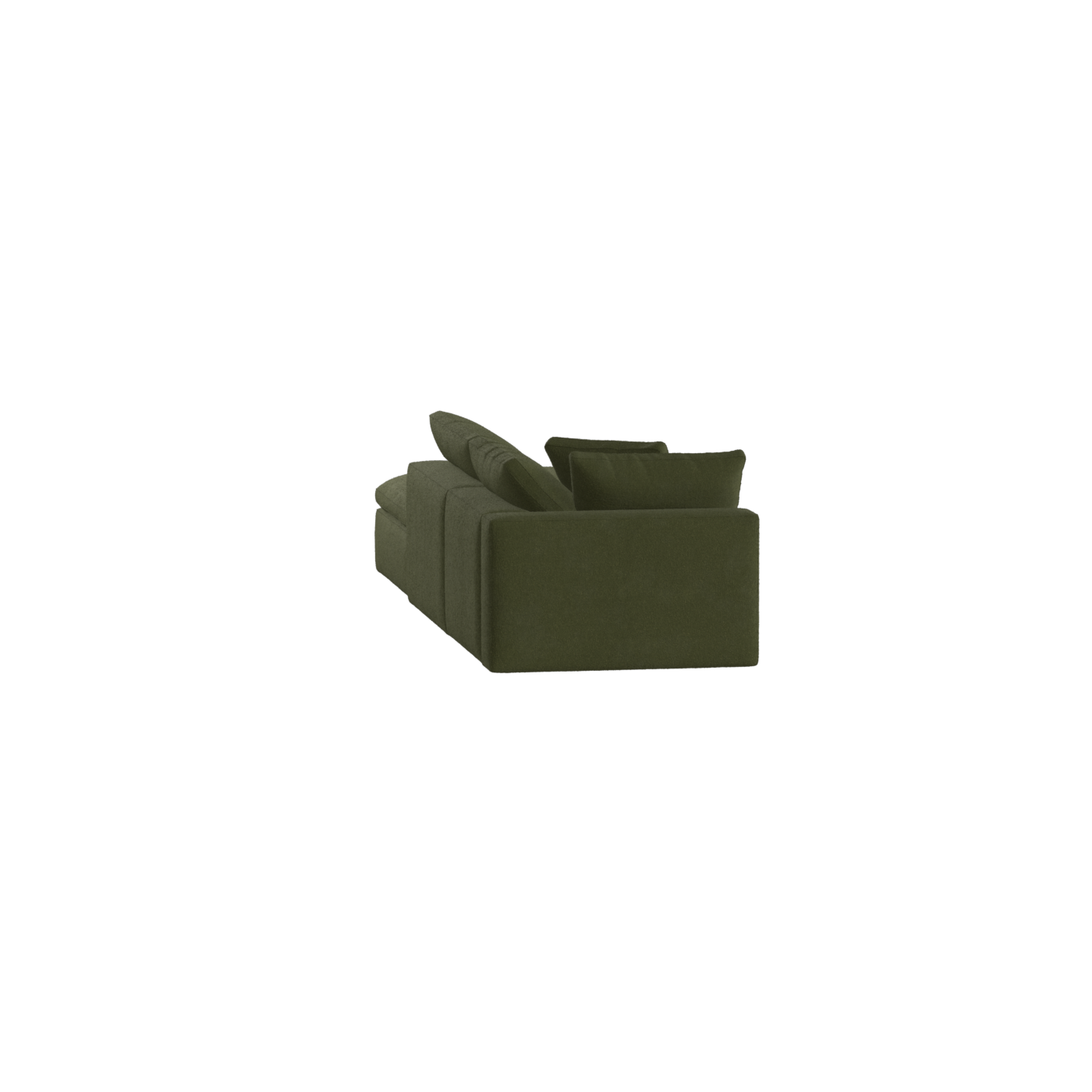 Canapé d'angle modulable Ari avec pouf - Large choix de tissus