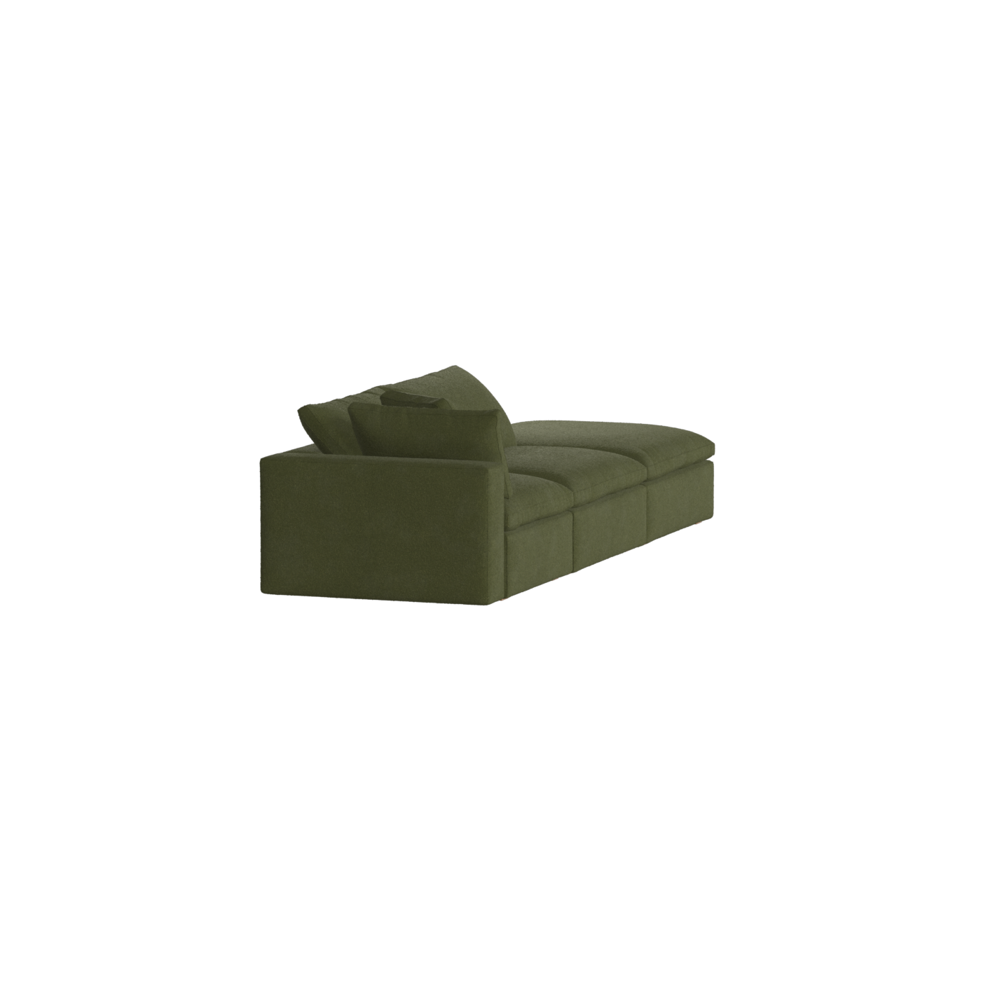 Canapé d'angle modulable Ari avec pouf - Large choix de tissus
