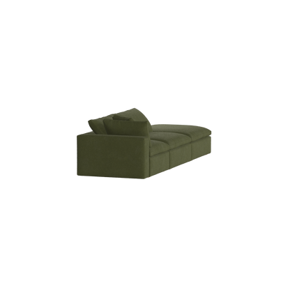 Canapé d'angle modulable Ari avec pouf - Large choix de tissus