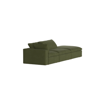 Canapé d'angle modulable Ari avec pouf - Large choix de tissus