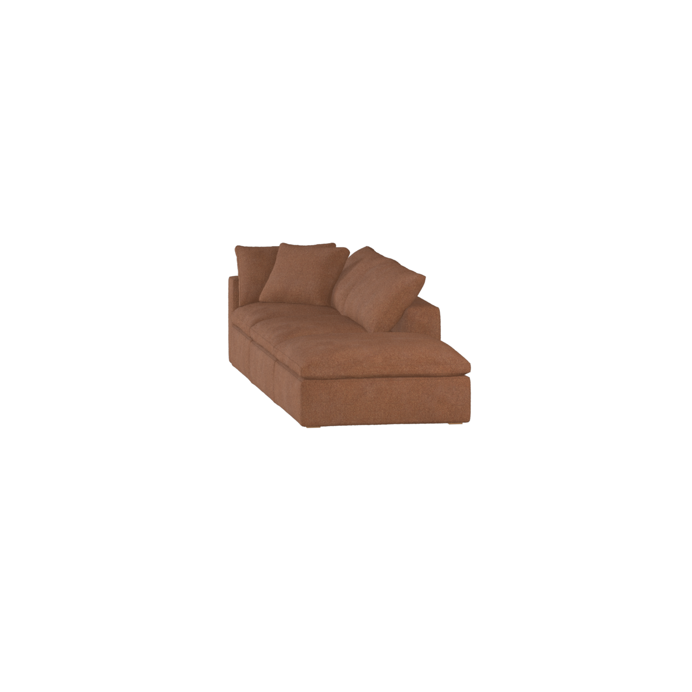 Canapé d'angle modulable Ari avec pouf - Large choix de tissus