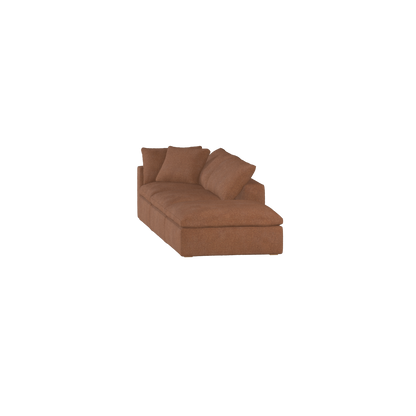 Canapé d'angle modulable Ari avec pouf - Large choix de tissus