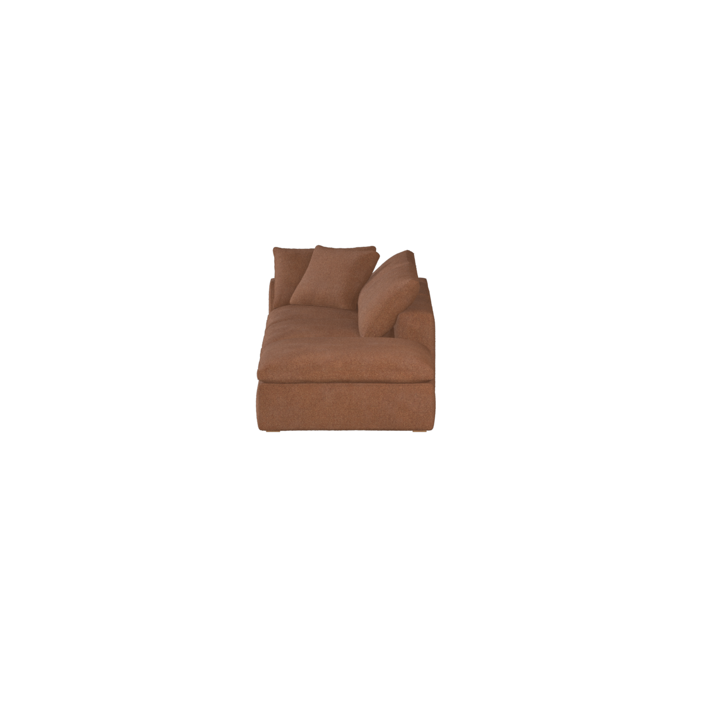 Canapé d'angle modulable Ari avec pouf - Large choix de tissus