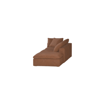 Canapé d'angle modulable Ari avec pouf - Large choix de tissus