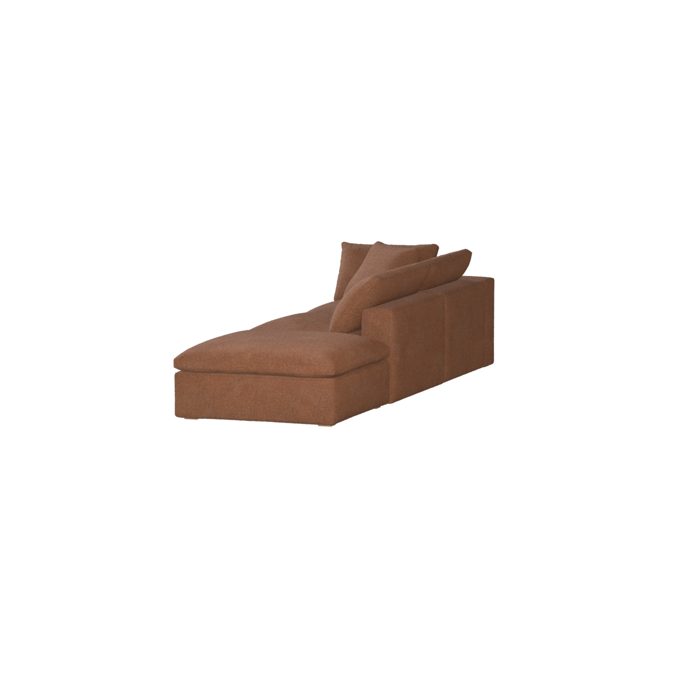 Canapé d'angle modulable Ari avec pouf - Large choix de tissus