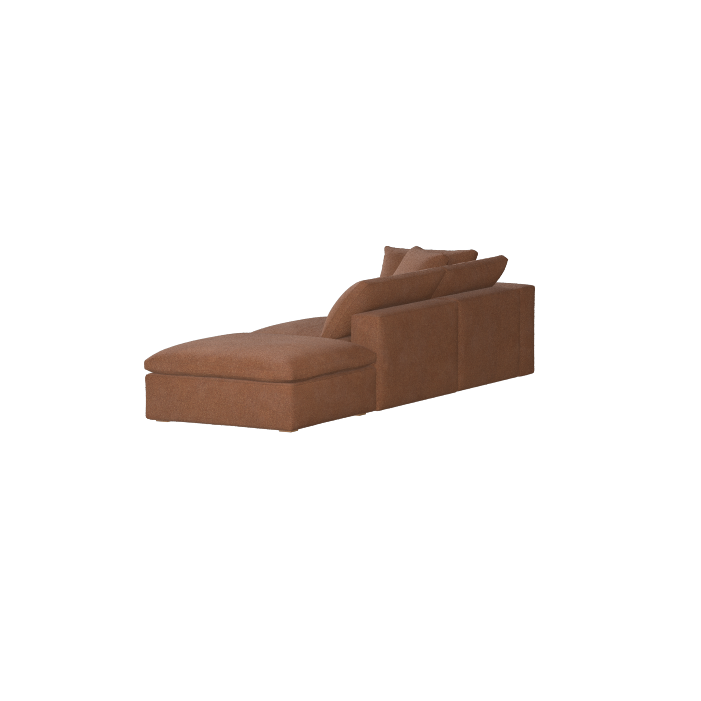 Canapé d'angle modulable Ari avec pouf - Large choix de tissus