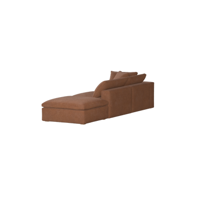 Canapé d'angle modulable Ari avec pouf - Large choix de tissus