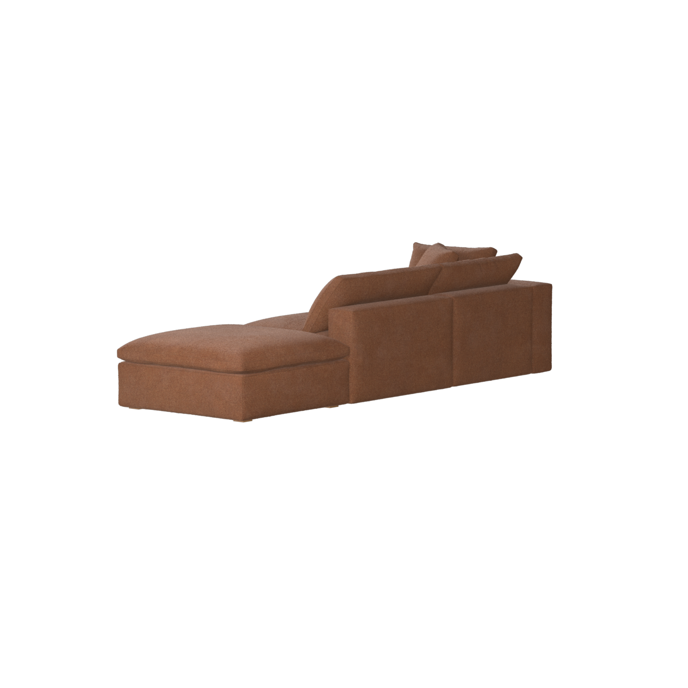 Canapé d'angle modulable Ari avec pouf - Large choix de tissus