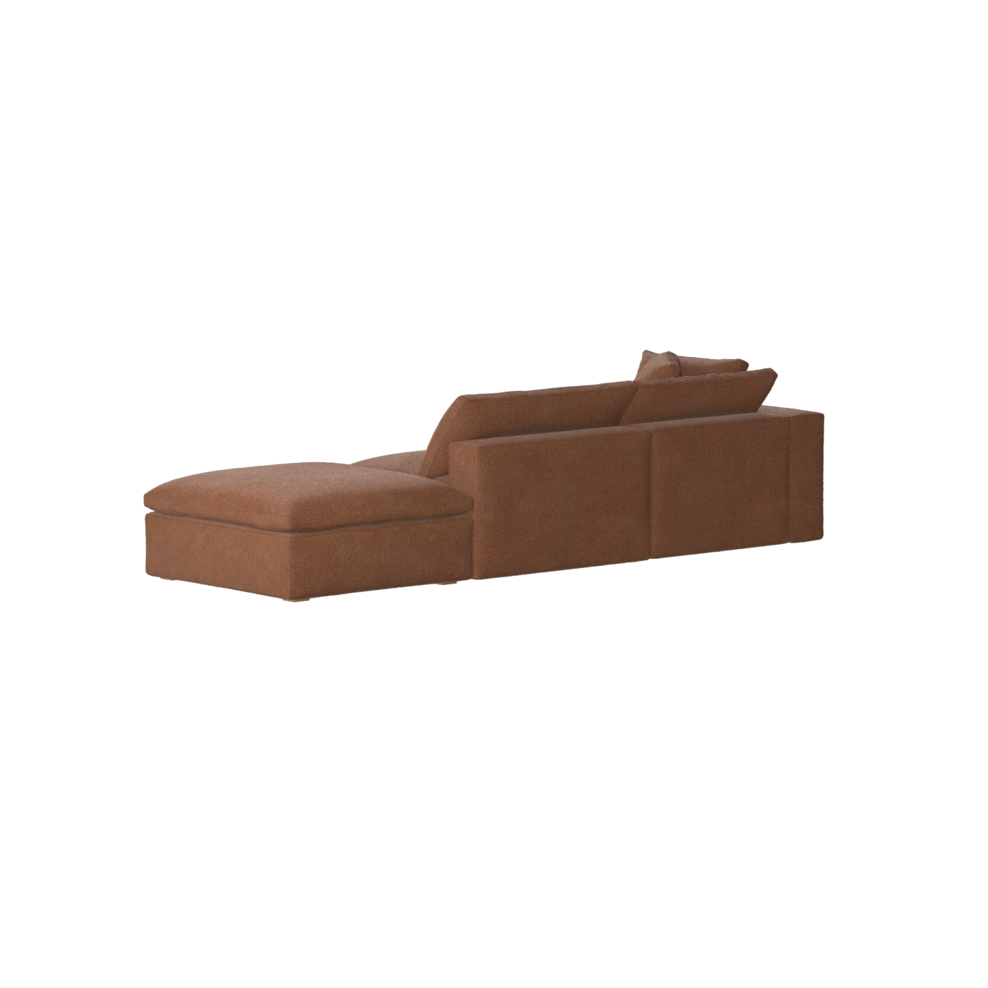 Canapé d'angle modulable Ari avec pouf - Large choix de tissus