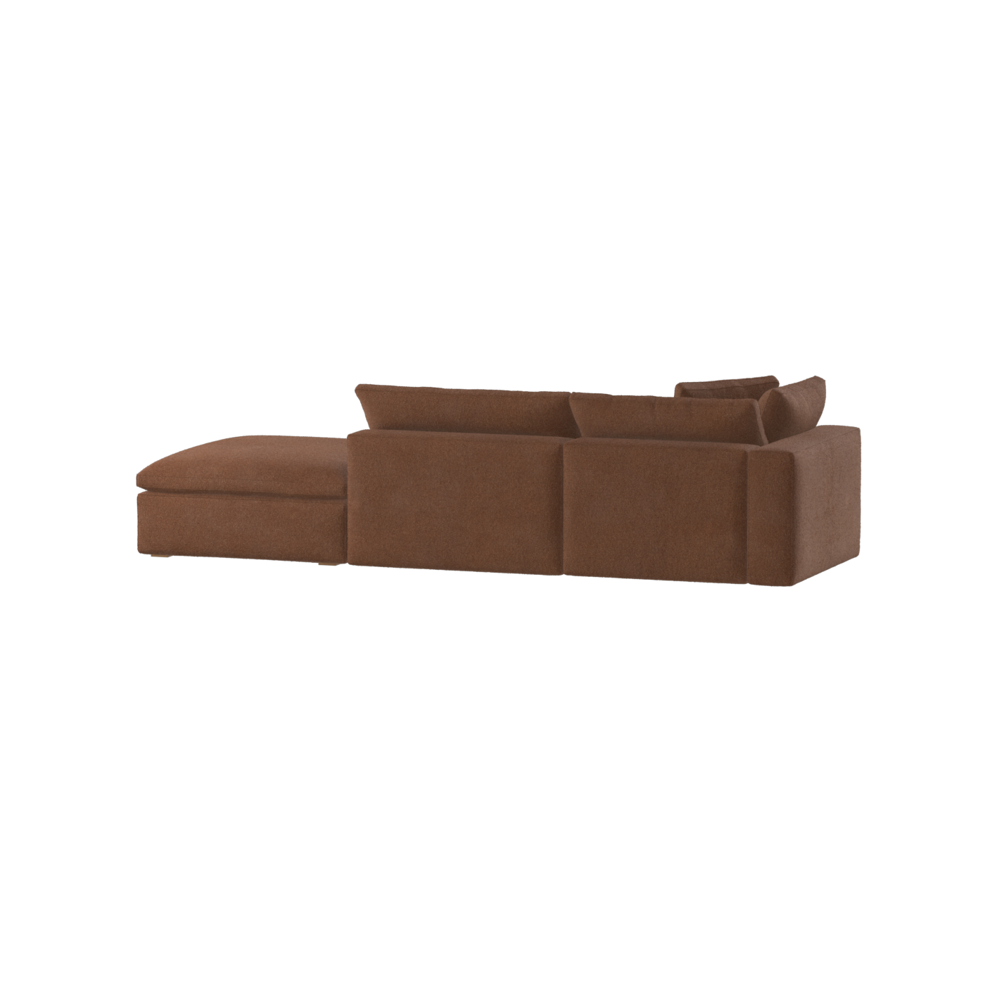 Canapé d'angle modulable Ari avec pouf - Large choix de tissus