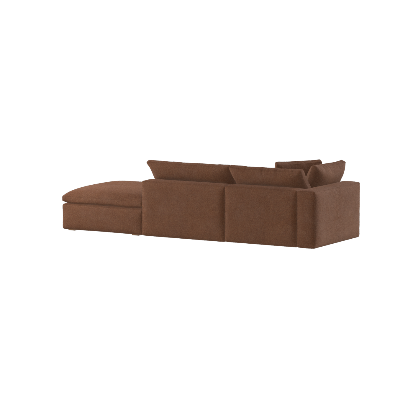 Canapé d'angle modulable Ari avec pouf - Large choix de tissus
