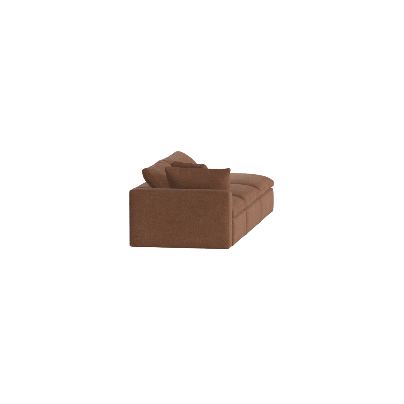 Canapé d'angle modulable Ari avec pouf - Large choix de tissus