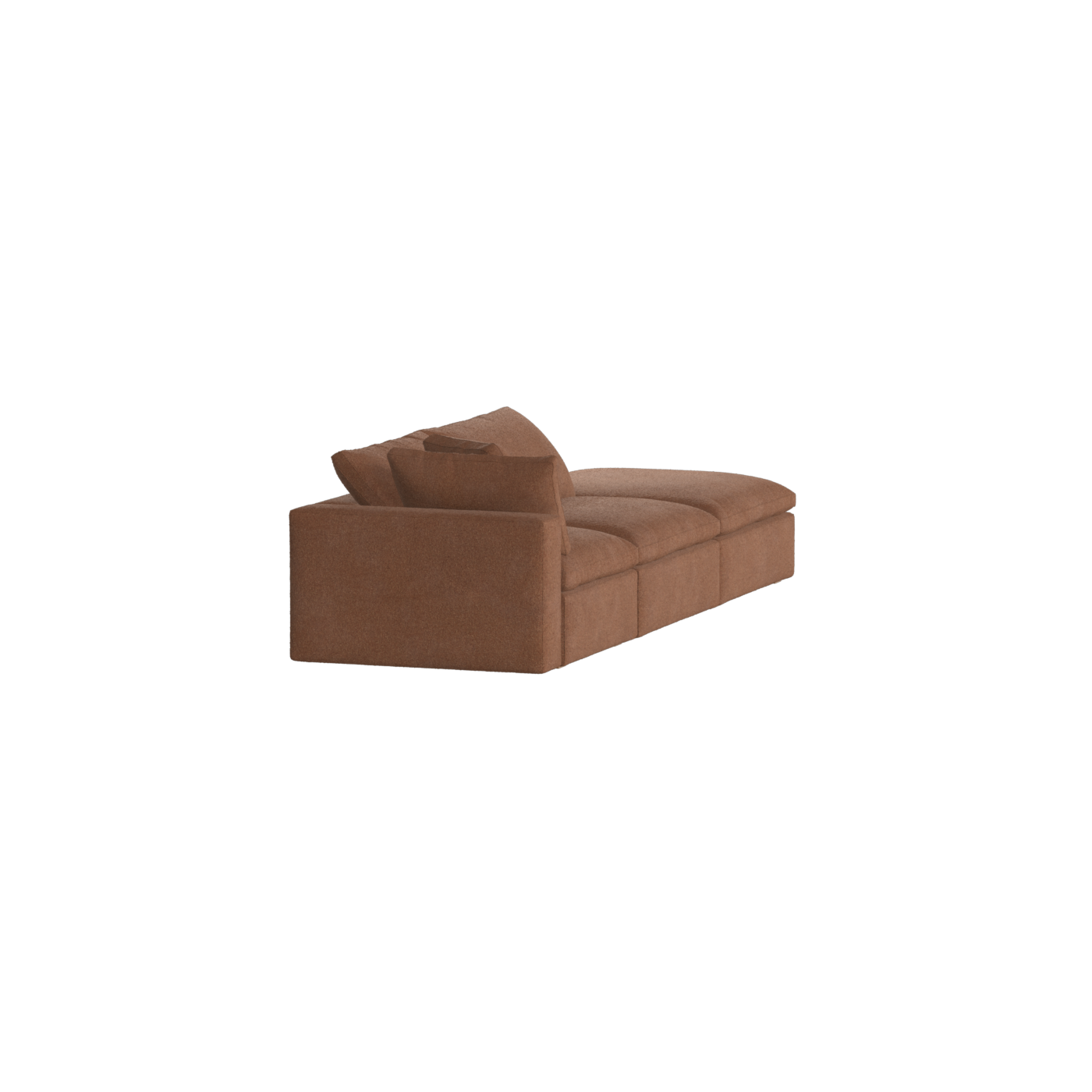Canapé d'angle modulable Ari avec pouf - Large choix de tissus