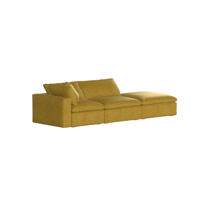 Ari modular corner Sofa with pouffe - Wide fabric range