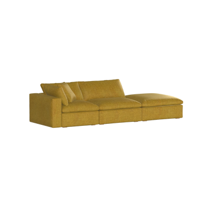Ari modular corner Sofa with pouffe - Wide fabric range