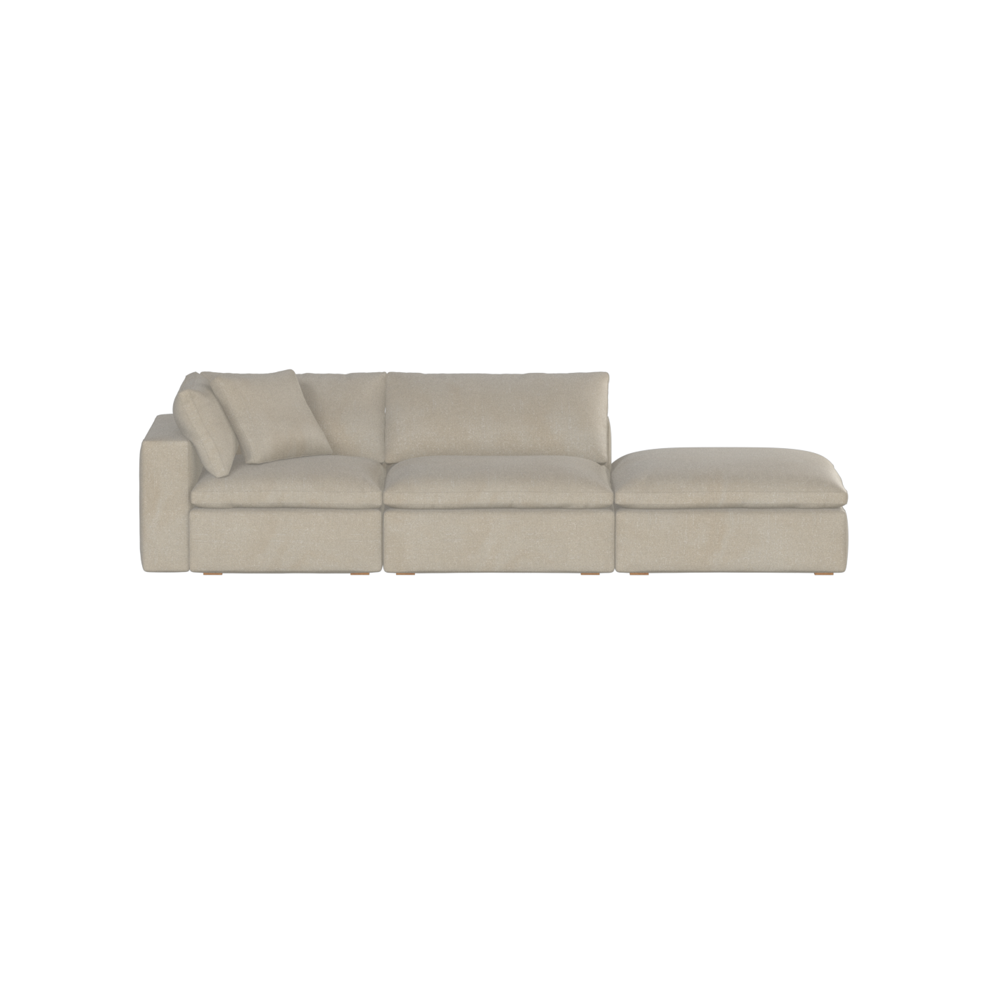 Ari modulares Ecksofa mit Sitzhocker