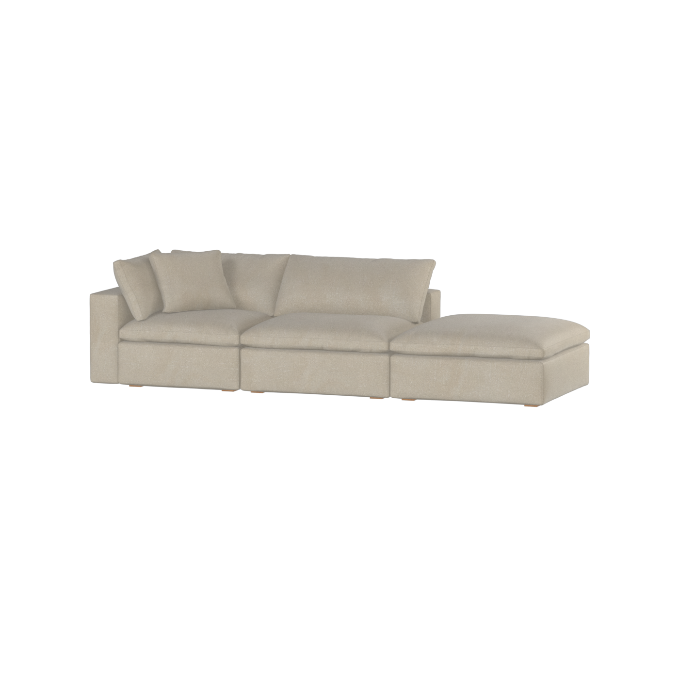 Ari modulares Ecksofa mit Sitzhocker