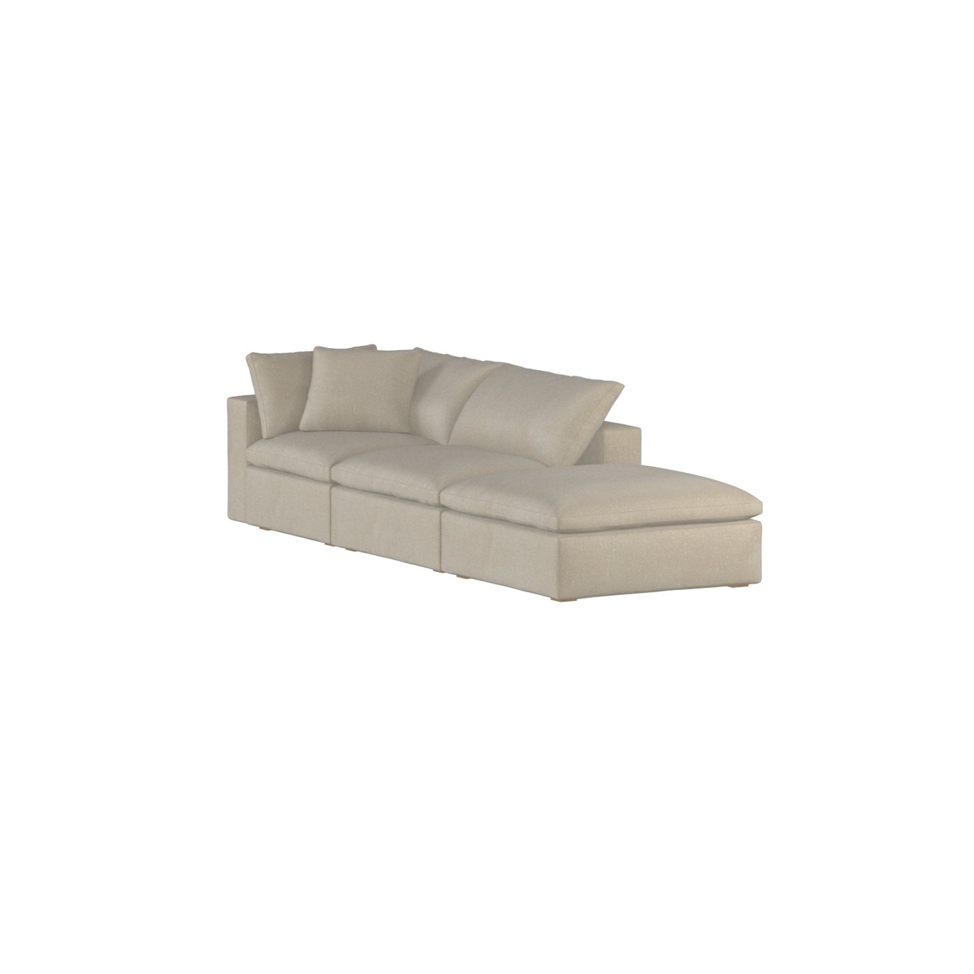 Ari modulares Ecksofa mit Sitzhocker