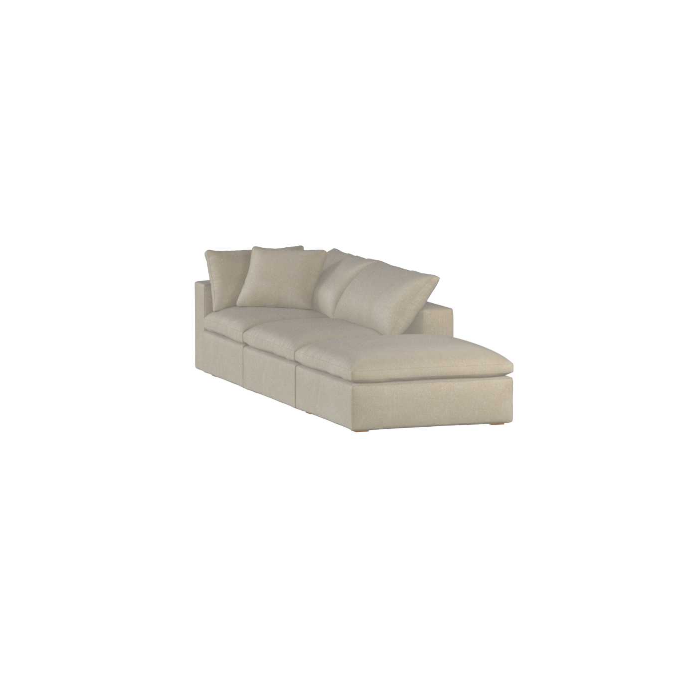Ari modulares Ecksofa mit Sitzhocker