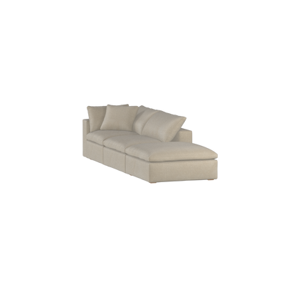 Ari modulares Ecksofa mit Sitzhocker