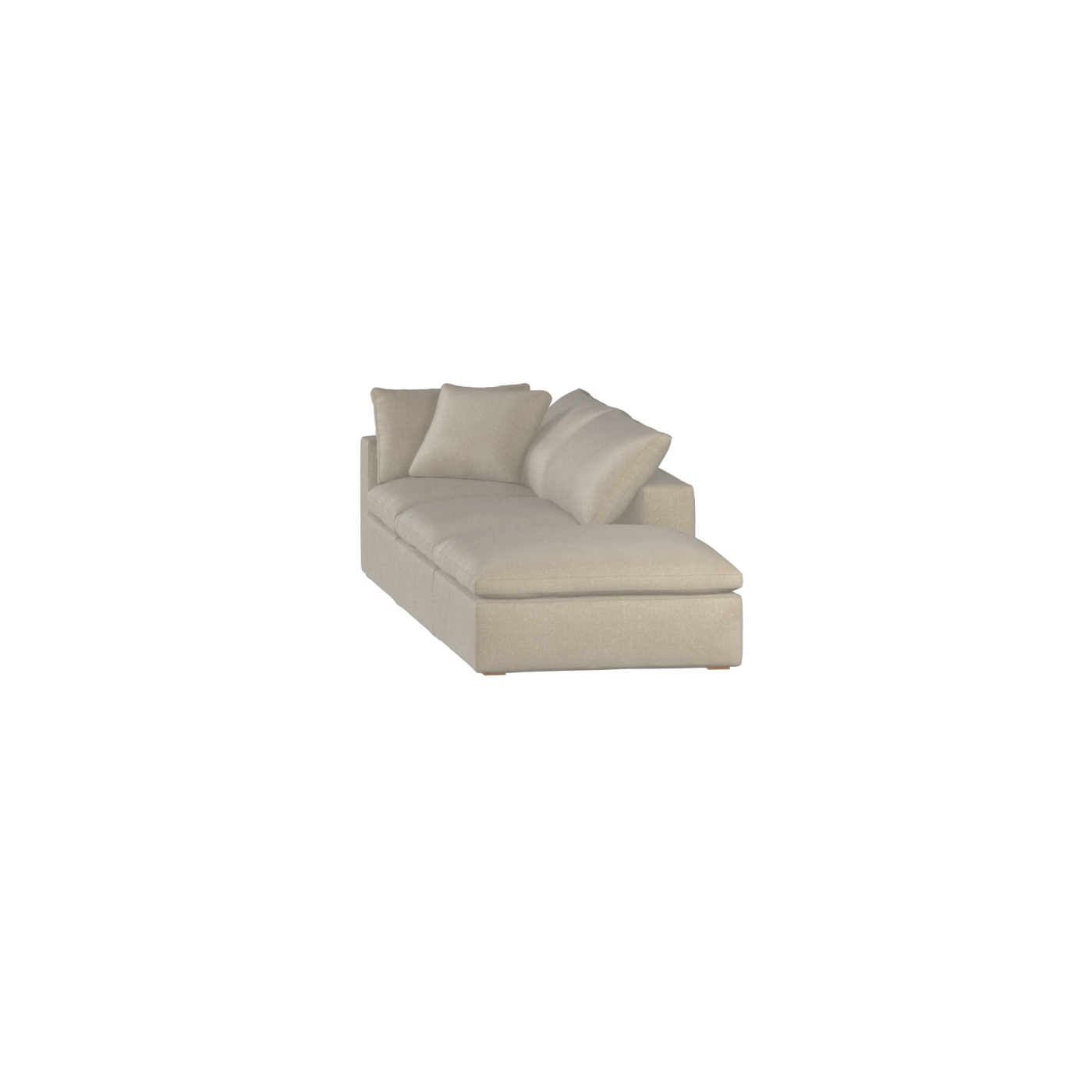 Ari modulares Ecksofa mit Sitzhocker
